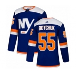 Youth Adidas New York Islanders #55 Johnny Boychuk Authentic Blue Alternate NHL Jersey