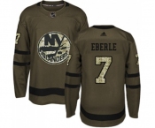 Youth Adidas New York Islanders #7 Jordan Eberle Authentic Green Salute to Service NHL Jersey