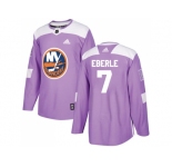 Youth Adidas New York Islanders #7 Jordan Eberle Purple Authentic Fights Cancer Stitched NHL Jersey