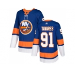 Youth Adidas New York Islanders #91 John Tavares Royal Blue Home Authentic Stitched NHL Jersey