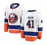 Youth New York Islanders #41 Jaroslav Halak Fanatics Branded White Away Breakaway NHL Jersey