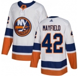 Youth New York Islanders #42 Scott Mayfield Reebok White Away Authentic NHL Jersey