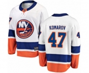 Youth New York Islanders #47 Leo Komarov Fanatics Branded White Away Breakaway NHL Jersey
