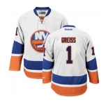 Youth Reebok New York Islanders #1 Thomas Greiss Authentic White Away NHL Jersey