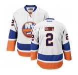 Youth Reebok New York Islanders #2 Nick Leddy Authentic White Away NHL Jersey