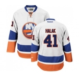 Youth Reebok New York Islanders #41 Jaroslav Halak Authentic White Away NHL Jersey