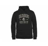 Men's New York Islanders Black Camo Stack Pullover Hoodie