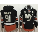 New York Islanders #91 John Tavares Dark Blue Name & Number Pullover NHL Hoodie