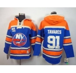 nhl jerseys new york Islanders #91 tavares blue-orange[pullover hooded sweatshirt]