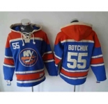 nhl jerseys new york islanders #55 boychuk blue-red[pullover hooded sweatshirt]