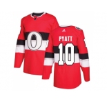 Men Adidas Ottawa Senators #10 Tom Pyatt Red Authentic 2017 100 Classic Stitched NHL Jersey