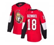 Men Adidas Ottawa Senators #18 Ryan Dzingel Red Home Authentic Stitched NHL Jersey