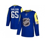 Men Adidas Ottawa Senators #65 Erik Karlsson Royal 2018 All-Star Atlantic Division Authentic Stitched NHL Jersey