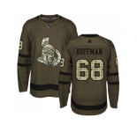 Men Adidas Ottawa Senators #68 Mike Hoffman Green Salute to Service Stitched NHL Jersey