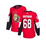 Men Adidas Ottawa Senators #68 Mike Hoffman Red Home Authentic Stitched NHL Jersey