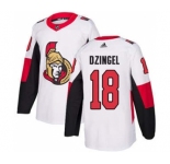 Men's Ottawa Senators #18 Ryan Dzingel White Road Stitched Hockey Jersey