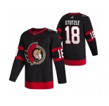 Men's Ottawa Senators #18 Tim Stutzle 2021 Black Stitched NHL Home Jersey