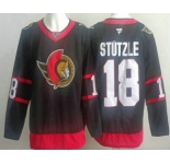 Men's Ottawa Senators #18 Tim Stutzle Black Authentic Jersey
