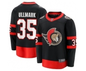 Men's Ottawa Senators #35 Linus Ullmark Fanatics Black Home Premier Breakaway Player Jersey