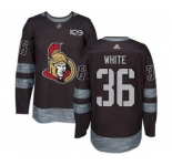 Men's Ottawa Senators #36 Colin White Black 1917-2017 100th Anniversary Stitched Hockey Jersey