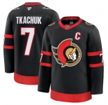 Men's Ottawa Senators #7 Brady Tkachuk Black 2024-25 Home Stitched Hockey Jersey