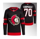 Men's Ottawa Senators #70 Joonas Korpisalo Black Stitched Jersey