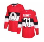Men's Ottawa Senators #71 Chris Tierney Red 2017 100 Classic Stitched Hockey Jersey