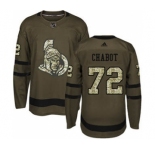 Men's Ottawa Senators #72 Thomas Chabot Green Salute to Service Stitched Hockey Jersey