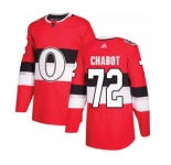 Men's Ottawa Senators #72 Thomas Chabot Red 2017 100 Classic Stitched Hockey Jersey