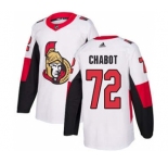 Men's Ottawa Senators #72 Thomas Chabot White Road Stitched Hockey Jersey