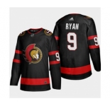 Men's Ottawa Senators #9 Bobby Ryan 2020-21 Authentic Player Home Stitched Hockey Jersey Black