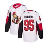 Men's Ottawa Senators #95 Matt Duchene White Road Stitched Hockey Jersey