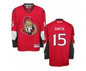 Men's Reebok Ottawa Senators #15 Zack Smith Authentic Red Home NHL Jersey