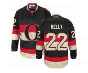 Men's Reebok Ottawa Senators #22 Chris Kelly Authentic Black New Third NHL Jersey