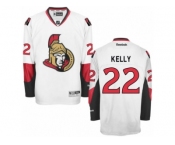 Men's Reebok Ottawa Senators #22 Chris Kelly Authentic White Away NHL Jersey