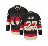 Men's Reebok Ottawa Senators #27 Curtis Lazar Authentic Black New Third NHL Jersey