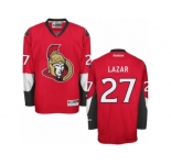 Men's Reebok Ottawa Senators #27 Curtis Lazar Authentic Red Home NHL Jersey