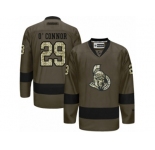 Men's Reebok Ottawa Senators #29 Matthew O'Connor Authentic Green Salute to Service NHL Jersey