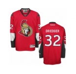 Men's Reebok Ottawa Senators #32 Chris Driedger Authentic Red Home NHL Jersey