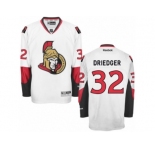 Men's Reebok Ottawa Senators #32 Chris Driedger Authentic White Away NHL Jersey