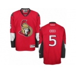 Men's Reebok Ottawa Senators #5 Cody Ceci Authentic Red Home NHL Jersey