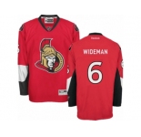 Men's Reebok Ottawa Senators #6 Chris Wideman Authentic Red Home NHL Jersey
