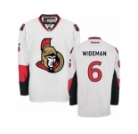 Men's Reebok Ottawa Senators #6 Chris Wideman Authentic White Away NHL Jersey