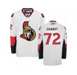 Men's Reebok Ottawa Senators #72 Thomas Chabot Authentic White Away NHL Jersey