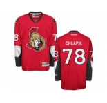 Men's Reebok Ottawa Senators #78 Filip Chlapik Authentic Red Home NHL Jersey