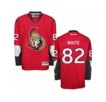 Men's Reebok Ottawa Senators #82 Colin White Authentic Red Home NHL Jersey