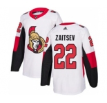 Men's Senators #22 Nikita Zaitsev White Road Authentic Stitched Hockey Jersey