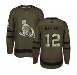 Senators #12 Marian Gaborik Green Salute to Service Stitched Hockey Jersey