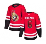 Senators #6 Chris Wideman Red Home Drift Fashion Stitched Hockey Jersey