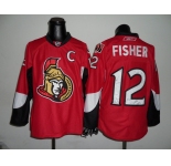 nhl ottawa senators #12 fisher red(C patch)
